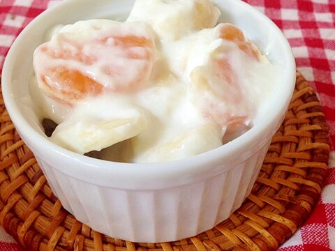 バナナとみかんのフルーツヨーグルト♡